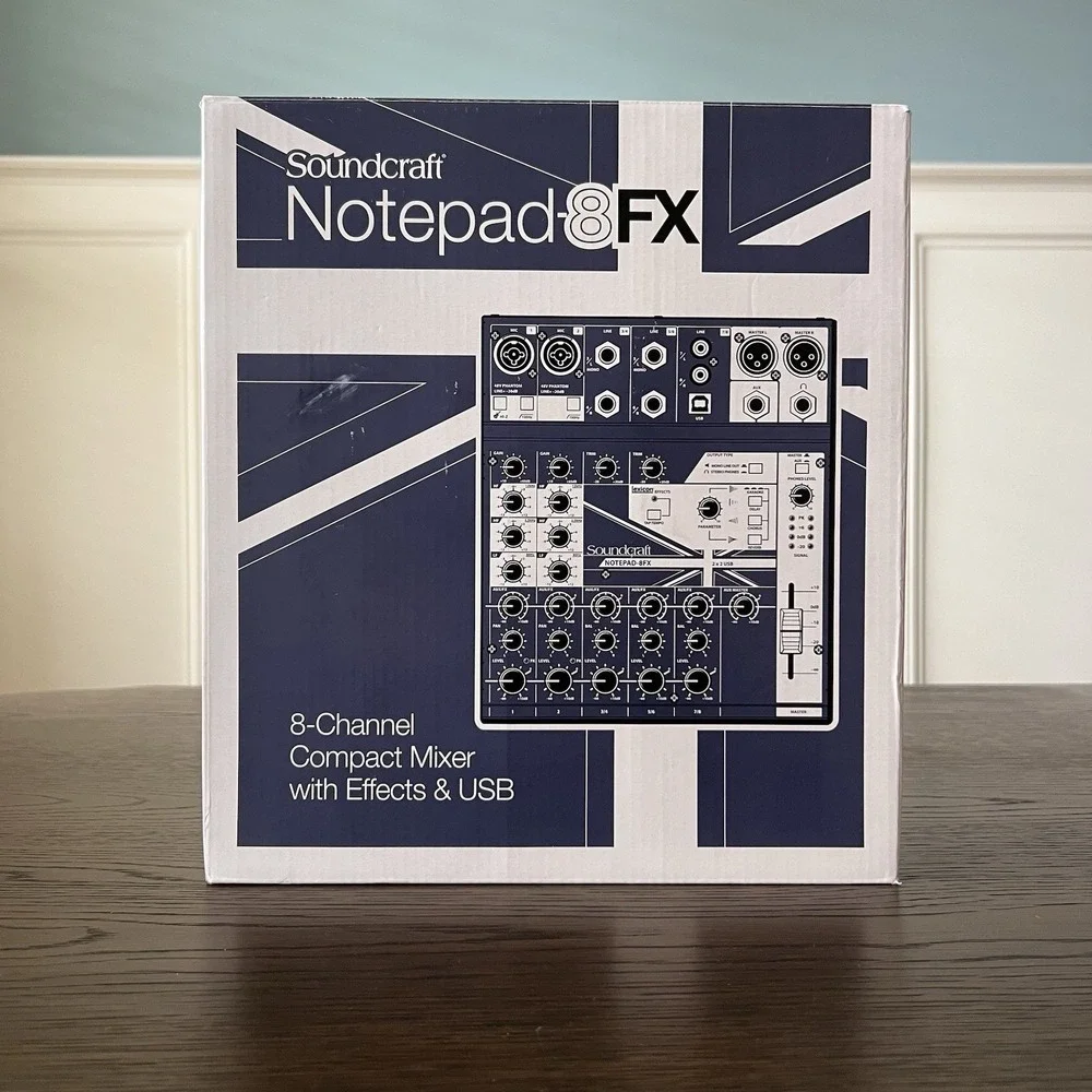 Soundcraft NOTEPAD-8FX 8 Channel Compact Mixer USB & Effects NEW